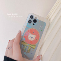  Cute bear suitable for Apple 12 mobile phone shell iPhone11Pro max silicone X XS XR anti-fall 7p new 8plus female net red cartoon girl heart ins small