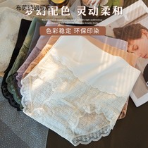 4 strips of ice silk High waist collection Lace Pure Cotton Breathable no Dent Comfort Underwear Lady Soft And Thin