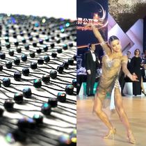 Latin dance competition special headdress Latin Dance competition special headdress Invisible hair net Latin Dance headdress full shape