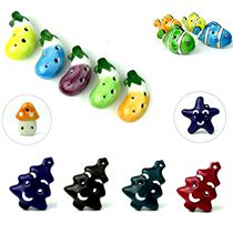 (Flagship store)Cartoon ocarina Christmas tree Beetle mushroom pointy point snail Ocarina 6-hole ornament