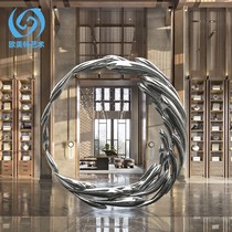 Large abstract fish combination sculpture pool landscape outdoor real estate community modern small products customized manufacturer