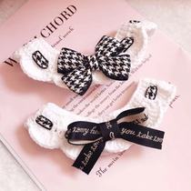 Small Fragrant Wind Pet Cat Item Ring Foreign Air Braiding Kitten Kitten Decoration Surrounding Neck Butterfly Knot pooch Neck Bush