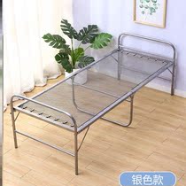 Steel wire bed foldable single modern minimalist dormitory office sturdy and durable escort portable spring padded bed