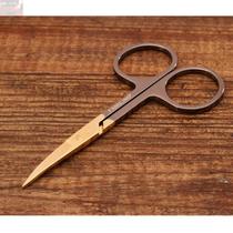 Curved scissors eyebrow trimmer beauty handmade scissors round head lady eyebrow scissors pointed elbow double eyelid