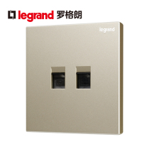 TCL Legrand gold gigabit network cable socket Super 6 computer telephone socket Dual-port VOIP panel