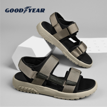 Goodyear Sandals Mens Summer 2022 New Outwear Soft-bottom Casual Beach Shoes Mens Drive Dual-use Sandals