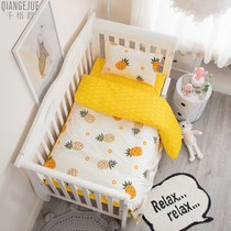 Customizable summer baby into the garden bedding Kindergarten quilt three-piece childrens six-piece cotton quilt set