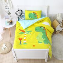 Kindergarten quilt three-piece cotton children bedding baby nap baby nap into the park bed with core six-piece cotton