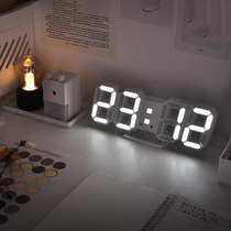 Simple alarm clock Net red ins Super fire simple student dormitory bedroom electronic creative luminous LED digital wall clock