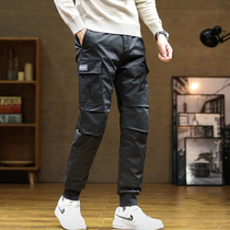 OLLCENN 2021 new white duck down pants men wear fashion trend wild casual trousers