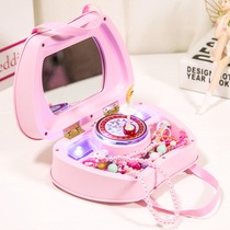 Colorful flash portable satchel Music Music Music Box Creative spinning dance girl childrens jewelry box birthday gift