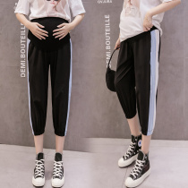 Pregnant women pants spring and summer thin leggings summer fashion outside wear Capri pants loose shorts casual pants summer wear