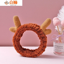 Cartoon small antlers face hair hoop female fairy Sensui Super fairy Net red purple headband mens hair tie tie hair