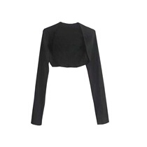 Yue Meng Feng Lu autumn and winter new coat shawl coat belly dance practice clothes small waistcoat warm white black