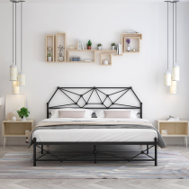 Nordic style ins modern simple iron bed double bed B & B rental room iron bed 1 8 m iron bed single bed single bed