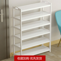 Simple shoe shelf multi-layer household economy put at the door solid wood shoe cabinet dustproof storage artifact White large capacity