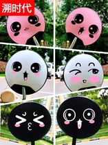 Cartoon creative smiling face cute expression Battery Car Rearview Mirror sticker electric motorcycle sticker decoration waterproof