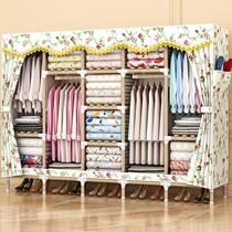 Rental room wardrobe household simple clothes finishing large capacity hanging cloth wardrobe girl bedroom storage artifact
