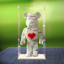 Acrylic display box dust cover for LEGO bear love violent bear brick Net red building block model cover