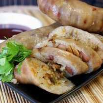 Ancient taste Taiwan peanut glutinous rice sausage 500g packs handmade pig large intestine filling 2 packs into vacuum packaging