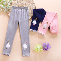New Years new childrens clothing girls spring and autumn beat underpants female baby Ji Yangqi to wear foreign air children princess long pants