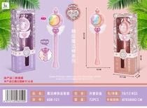 608-121 2 colors light music magic wand sparkling girl music stick fairy princess over home flash stick
