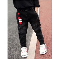 2020 Spring and Autumn new boys jeans Korean version of shrink spring and autumn black trousers casual stretch pants tide