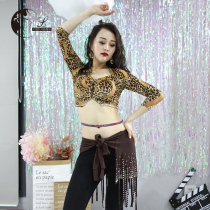 Liu sing belly dance costume 2021 New BAO WEN top hot diamond tassel hip towel set Oriental dance practice suit
