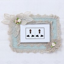 Type 118 cloth art switch protective sleeve switch patch wall sticking idea living-room bedroom lamp wall socket decoration sticker