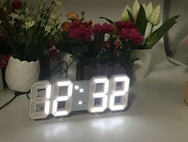 Cross-border office creativity 3D alarm clock bursting multifunction digital hanging bell voice-controlled stereo