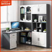 Desk bookshelf combination Nordic computer desk home student corner bookcase desk integrated simple bedroom writing desk