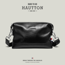 HT Haodun mens bag leather oblique cross bag 2021 new business casual fashion trend brand multi-function cowhide clutch