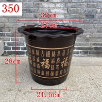 Extra large high-quality plastic flower pot flower resin flower pot breathable large imitation ceramic landscape balcony planting pot with tray