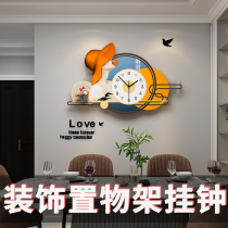Restaurant girl wall clock light luxury modern simple living room household wall hanging Nordic fashion creative watch net red decoration