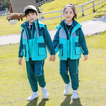 Kindergarten garden clothes spring and autumn clothes three-piece English childrens class clothes Primary School uniforms autumn and winter sets