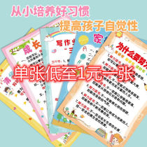 Home Gauge Family Training Five Sets of Family Education Wall Map Wall Stickers Disciplined family Education Wind Complete Edition quotations