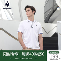Lekak French rooster porcelain soft cotton fabric turned collar short sleeve T-shirt male CB-7102191