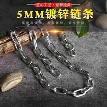 5mm plus coarse chain plated zinc iron chain lock chain dog chain welding burglar-proof coarse iron chain sub-suspension chain