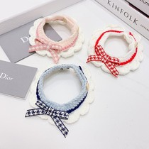 Cat collar weaving dog New Years collar warm handmade New Years mouth towel collar cute neck cover decoration pet