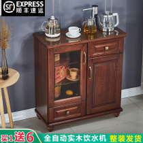 Chinese tea bar Machine home automatic water solid wood new tea cabinet under the bucket double door water dispenser cabinet