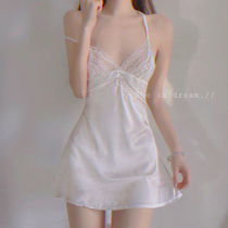  oo:Sexy French fairy cut mens beautiful back hot pajama suit suspenders seductive nightdress