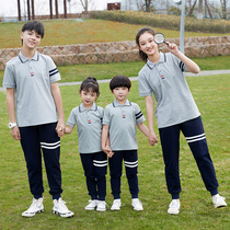 Primary school uniform Summer suit Childrens class suit Parent-child games Teacher suit Short sleeve Kindergarten garden suit Summer suit