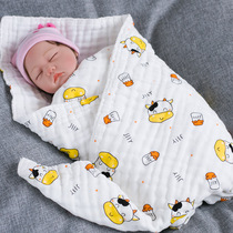 Newborn baby bath towel absorbent newborn baby cotton gauze towel quilt cover cover cover spring and autumn summer