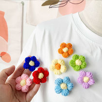 Cute flower wool hand knitted flower bra jewelry small red flower sweater clothesAccessories accessories