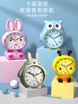 Cute creative personality alarm clock Bedside mute student clock Cartoon multi-functional talking childrens luminous small alarm clock