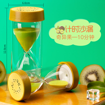 Hourglass timer children anti-fall 10 30 60 minutes creative fruit time sand bottle ornaments start school gift