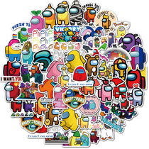 50 non-repeatable games Among Us Doodle Stickers Suitcase Laptop waterproof stickers
