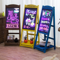 Yuyi small blackboard billboard display board store commercial handwritten LED luminous fluorescent board advertising board flash support restaurant nail salon door activity promotion floor Vertical