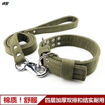 Cotton cloth dog collar leash set medium-sized large dog neck sleeve horse dog Golden Mao de Mao dog rope pull strap