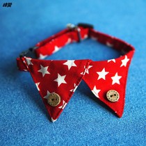 W-shaped nail button pet triangle Teddy dog scarf cat bow tie than Bear mouth towel bib collar small dog
